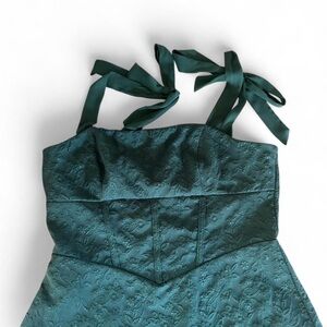 Trixxi emerald Green Floral Mini Dress